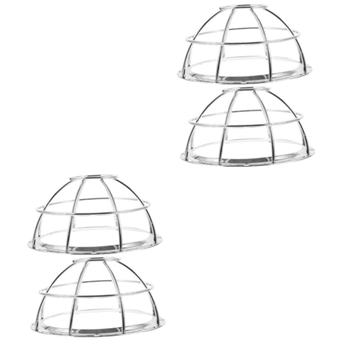 BUGUUYO 4 Stck. Teiliges Edelstahl Rauchmelder Schutzabdeckung Robustes Drahtschutzgitter für Feuermelder Korrosionsbeständig vor Leichter Kollision Schützend Einfache Montage ohne Bohren von BUGUUYO