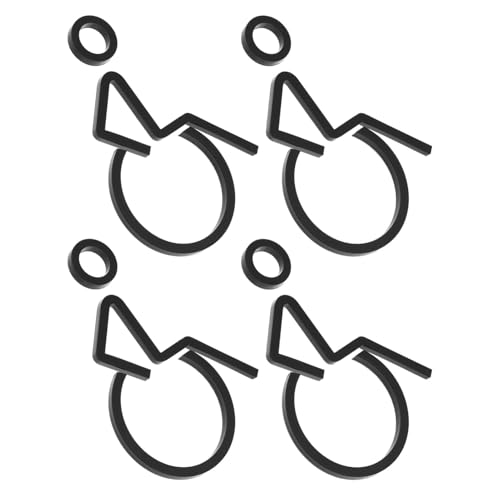 BUGUUYO 4 Stück Badezimmerschild Badezimmer Rollstuhlschild Behindertentoilettenschild Badezimmerschilder Für Zuhause Badezimmerschilder Für Türen Behinderten von BUGUUYO