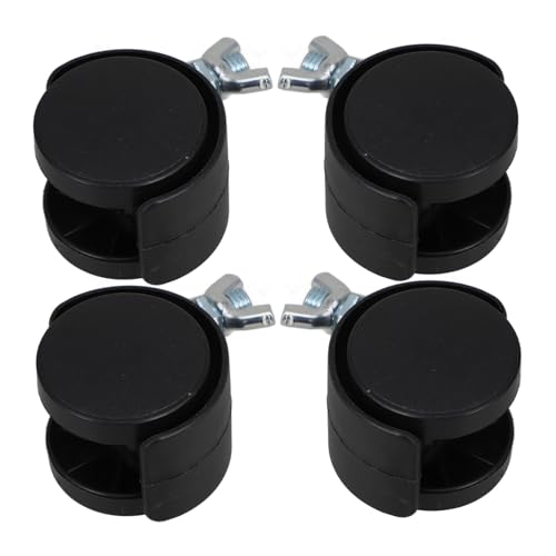 BUGUUYO 4 Stück Bürostuhlrollen Gewinde Schwerlastrollen aus Abs für Teppich und Hartböden Stabile Langlebige Ersatzrollen für Heizkörperständer und Möbel von BUGUUYO