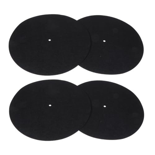 BUGUUYO 4 Stück Plattenspieler Matte aus Filz Antistatisch Vibrationsdämpfend rutschfeste Schallplattenauflage Kompatibel mit Meisten Plattenspielermodellen Schwarzes Vinyl Schutzpad für BUGUUYO 4 Stück Plattenspieler Matte aus Filz Antistatisch Vibrationsdämpfend rutschfeste Schallplattenauflage Kompatibel mit Meisten Plattenspielermodellen Schwarzes Vinyl Schutzpad für von BUGUUYO
