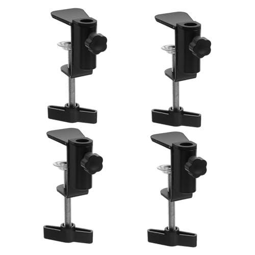 BUGUUYO 4 Stück Schreibtischklemme Büro Schreibtisch Halterung Schreibtisch Halterung Klemme Tischklemme Universal Klemmhalterung Tisch C Klemme Tischklemme Tablet von BUGUUYO