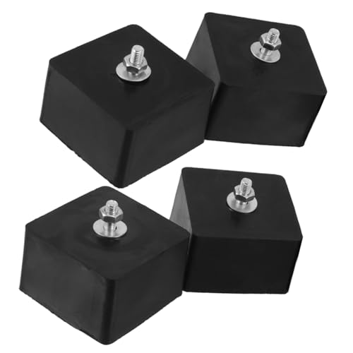 BUGUUYO 4 Stück Stoßdämpfendes Polster für die Klimaanlage Gummidämpfer Klimaanlage Kissen Vibrationsmatte schalldämpfende Gummiauflage Vibrationspads für Klimaanlagen Dämpfungspad Schwarz von BUGUUYO