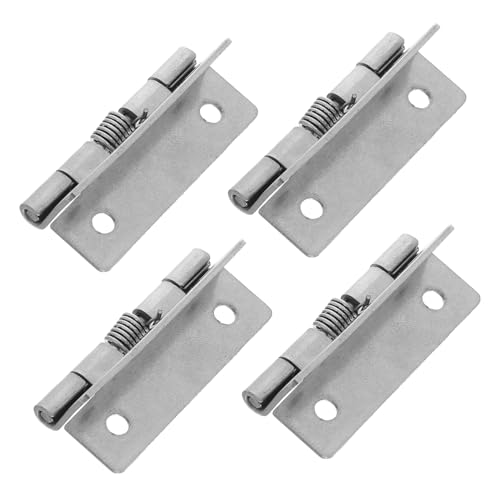 BUGUUYO 4 Stück Teiliges Edelstahl Federband Scharnier Automatische Türrückstellung Selbstschließend Leise Wetterfest für Möbel Schränke Schmuckkästen Silber BUGUUYO 4 Stück Teiliges Edelstahl Federband Scharnier Automatische Türrückstellung Selbstschließend Leise Wetterfest für Möbel Schränke Schmuckkästen Silber von BUGUUYO