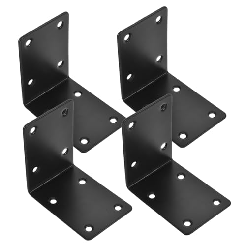 BUGUUYO 4 Stück Teiliges Schwarze Eckwinkel aus Edelstahl Robuste Regalträger für Hochbeete Bettrahmen und Möbel Rostfreie Winkelverbinder für Langlebige Holzverbindungen BUGUUYO 4 Stück Teiliges Schwarze Eckwinkel aus Edelstahl Robuste Regalträger für Hochbeete Bettrahmen und Möbel Rostfreie Winkelverbinder für Langlebige Holzverbindungen von BUGUUYO