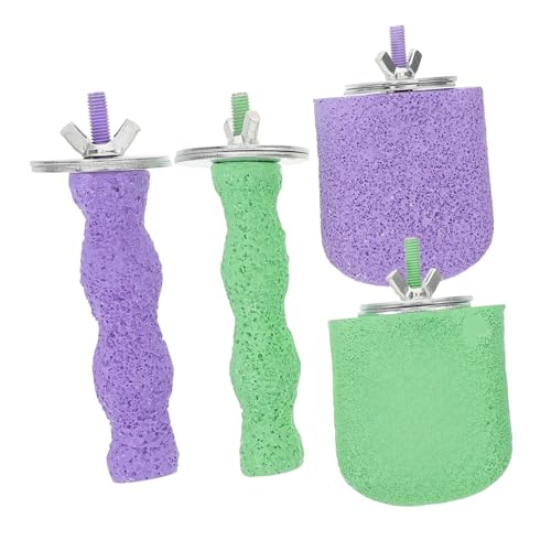BUGUUYO 4 Stück Teiliges Vogelsitz Ständer Papagei Kralle Sticks Ergonomischer Vogelperch mit Texturierter Oberfläche für Wellensittiche und Kanarienvögel Cage Zubehör BUGUUYO 4 Stück Teiliges Vogelsitz Ständer Papagei Kralle Sticks Ergonomischer Vogelperch mit Texturierter Oberfläche für Wellensittiche und Kanarienvögel Cage Zubehör von BUGUUYO