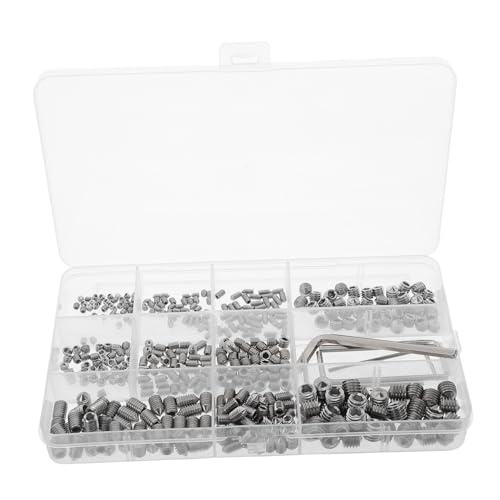 BUGUUYO 400 Stück Teiliges Sortiment Edelstahl Kegelspitzenschrauben Innensechskantschlüssel Feuchtigkeitsbeständig für Badezimmerarmaturen Möbelmontage Elektronik Sanitärreparatur BUGUUYO 400 Stück Teiliges Sortiment Edelstahl Kegelspitzenschrauben Innensechskantschlüssel Feuchtigkeitsbeständig für Badezimmerarmaturen Möbelmontage Elektronik Sanitärreparatur von BUGUUYO