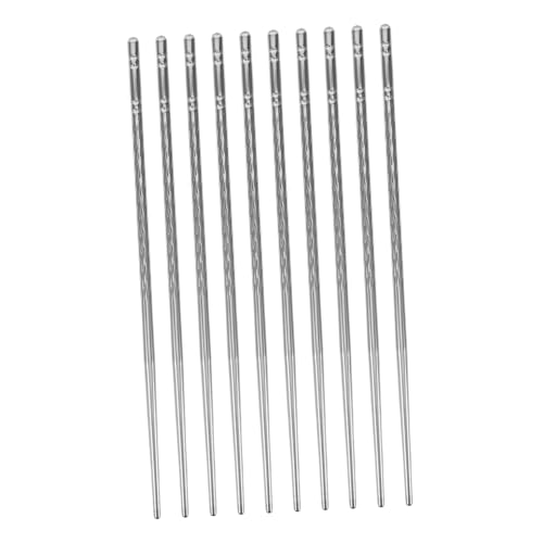 BUGUUYO 5 Paare Edelstahl Essstäbchen Spiralförmig Rutschfest Hitzebeständig Leicht Für Kochen Hot Pot Nudel Japanische Tischware Spülmaschinenfest Lebensmittelecht BUGUUYO 5 Paare Edelstahl Essstäbchen Spiralförmig Rutschfest Hitzebeständig Leicht Für Kochen Hot Pot Nudel Japanische Tischware Spülmaschinenfest Lebensmittelecht von BUGUUYO