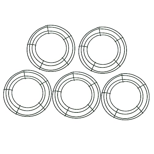 BUGUUYO 5 Stück Metallkranz für DIY Weihnachtskranz Robuste Drahtform mit Grünem Schutzüberzug für Kreative Dekorationen und Festliche Anlässe BUGUUYO 5 Stück Metallkranz für DIY Weihnachtskranz Robuste Drahtform mit Grünem Schutzüberzug für Kreative Dekorationen und Festliche Anlässe von BUGUUYO