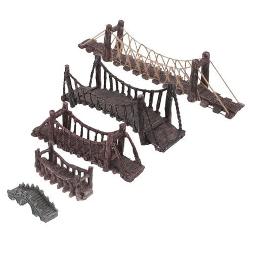 BUGUUYO 5 Stück Teiliges Miniatur Hängebrücken aus Resin Wasserdichtes Micro Landschafts Ornament für Zen Garten Aquarium und Puppenhaus Dekoration Kreative Kleine Brücken für Indoor Micro BUGUUYO 5 Stück Teiliges Miniatur Hängebrücken aus Resin Wasserdichtes Micro Landschafts Ornament für Zen Garten Aquarium und Puppenhaus Dekoration Kreative Kleine Brücken für Indoor Micro von BUGUUYO