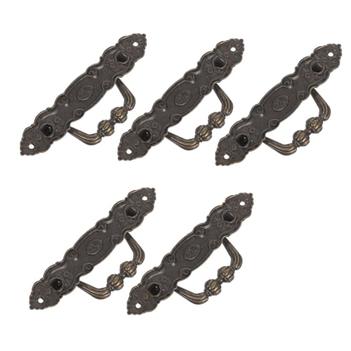 BUGUUYO 5 Stück Vintage Antik Möbelgriffe Bronze Dekorative Ziehgriffe für Schränke und Kommoden Robuste und Stilvolle Möbelbeschläge von BUGUUYO