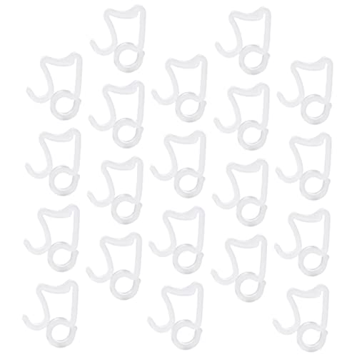 BUGUUYO 50 Stück Schnur Leichter Haken Weihnachtslicht-clips Weihnachtslichtclips Dachrinnenhaken Für Den Außenbereich Clip Für Außenbeleuchtung Miniclips Pp Draussen Lichterketten Weiß von BUGUUYO