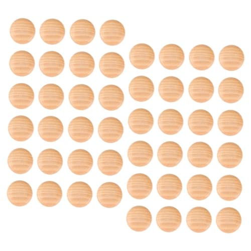 BUGUUYO 50 Stück Möbel lochstopfen aus Holz Schraubenloch Abdeckkappen Dekorative Blindstopfen für Schrank Treppenhandlauf Möbel Reparatur Zubehör von BUGUUYO