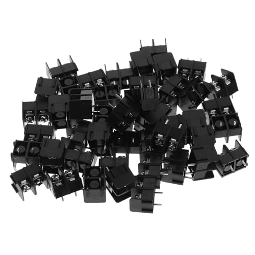 BUGUUYO 50 Stück Polige Schraubklemmen Rastermaß Elektrische Steckverbinder Pcb Terminal Block Für Vielseitige Verdrahtung Sichere Einfache Installation und Zuverlässiger Halt von BUGUUYO