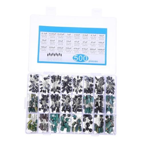 BUGUUYO 500 Stück Teiliges Aluminium Elektrolytkondensator Set Transparenter Aufbewahrungsbox Hochstabil Hitzetolerant und Langlebig für LCD Monitor Reparatur und Elektronikprojekte BUGUUYO 500 Stück Teiliges Aluminium Elektrolytkondensator Set Transparenter Aufbewahrungsbox Hochstabil Hitzetolerant und Langlebig für LCD Monitor Reparatur und Elektronikprojekte von BUGUUYO