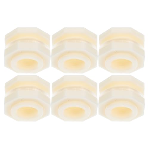 BUGUUYO 6 Stück Innengewinde Wasser Tank Anschlussstücke Beige Wasserrohrverbinder für Garten Industrie und Haushalt Installieren von BUGUUYO