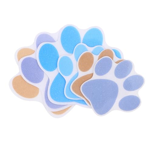 BUGUUYO 6 Stück Niedliche rutschfeste Aufkleber für Badewanne Wasserfeste Duschstreifen mit Cartoon Hundepfoten Blau und Braun für Sicheres Baden BUGUUYO 6 Stück Niedliche rutschfeste Aufkleber für Badewanne Wasserfeste Duschstreifen mit Cartoon Hundepfoten Blau und Braun für Sicheres Baden von BUGUUYO
