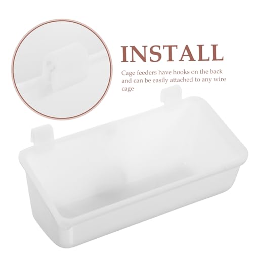 BUGUUYO 6 Stück Teiliges Hängender Futternapf für Haustierkäfige aus Dickem Geruchlosem Kunststoff Stabiler Futter Wassernapf für Hunde Katzen Kaninchen Einfach zu Reinigen mit Haken zur von BUGUUYO
