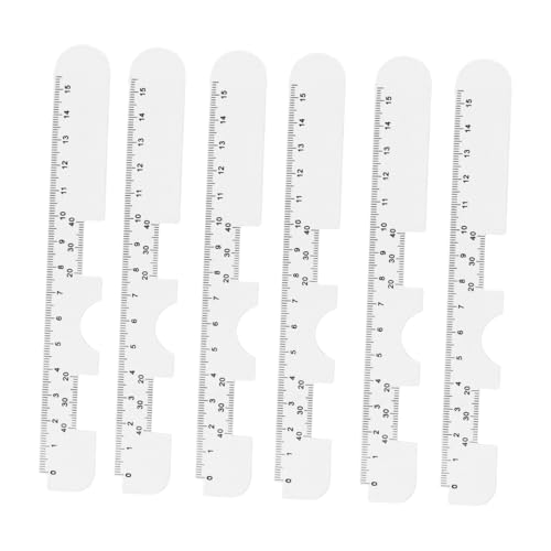 BUGUUYO 6 Stück Teiliges Hartplastik Pupillendistanzlineal mit Doppelseitiger Präzises Augenabstandsmessgerät für Optiker und Brillenkauf Leichtes Langlebiges Kunststoff Pd Werkzeug von BUGUUYO