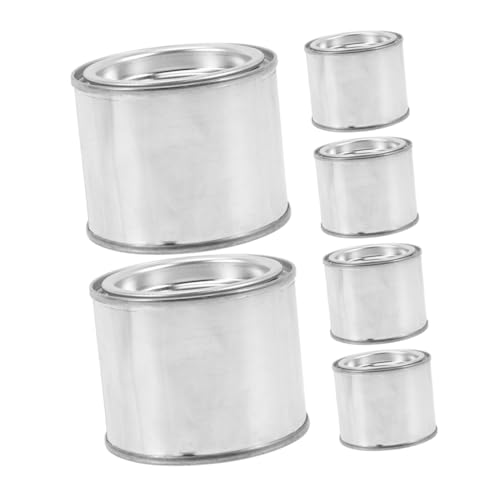 BUGUUYO 6 Stück Teiliges Kleine Leere Metall Farbbehälter mit Dicht Schließendem Deckel Rostbeständig aus Robustem Eisen für Aufbewahrung und Schutz von Farbe für Laborproben und von BUGUUYO