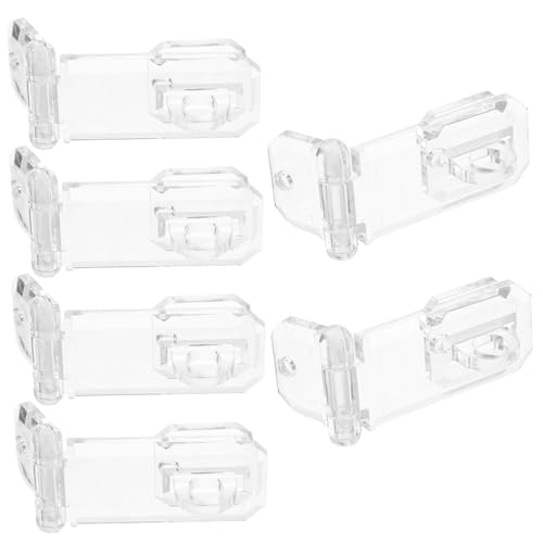 BUGUUYO 6 Stück Teiliges Mini Acryl-scharnierverschluss Transparent Sicherer Schnappverschluss für Boxen Vitrinen und Schrankzubehör Klarer Verriegelungsriegel Modernes Design BUGUUYO 6 Stück Teiliges Mini Acryl-scharnierverschluss Transparent Sicherer Schnappverschluss für Boxen Vitrinen und Schrankzubehör Klarer Verriegelungsriegel Modernes Design von BUGUUYO
