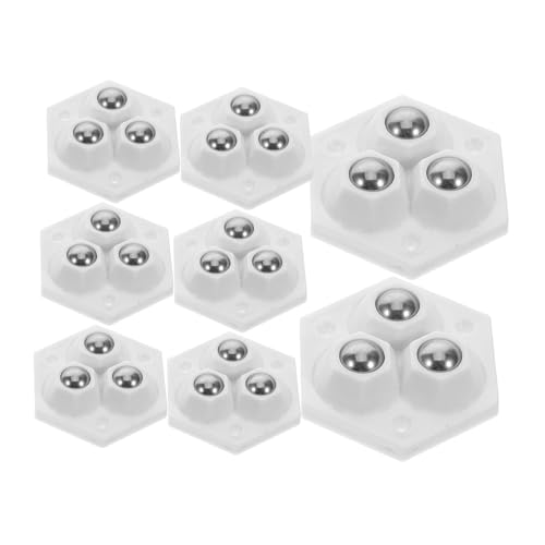 BUGUUYO 8 Stück Teiliges Selbstklebende Mini drehrollen Schwenkbar Kompakte Möbelrollen für Küchengeräte Aufbewahrungsboxen Müllbehälter Einfache Montage ohne Werkzeug Langlebige von BUGUUYO
