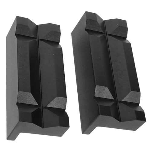 BUGUUYO Automotive modifiziertes Schraubstock rutschfester Schraubstock magnetische Kieferpolster Anti-Pinch-Pads Metallbanksperrversorgung Schraubstockzubehör Aluminiumlegierung Schwarz von BUGUUYO