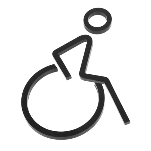 BUGUUYO Badezimmer Beschilderung Behinderten Rollstuhl Schild Für Toilette Behinderten Schild Für Toilette Toiletten Schild Behinderten Rollstuhl Symbol Behinderten Symbol von BUGUUYO