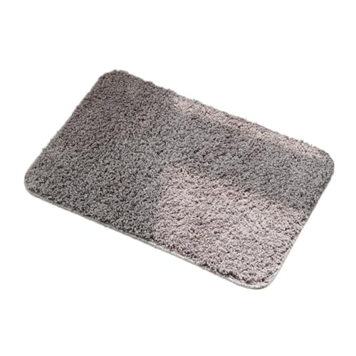 BUGUUYO Berber Fleece badematte Dunkelgrau Saugfähiger Weicher Teppich mit Rutschfester Unterseite Waschbar für Badezimmer Schlafzimmer Flur und Küche von BUGUUYO