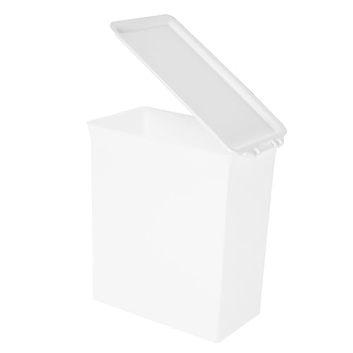 BUGUUYO Kastenblatt Aufbewahrungsbox Für Waschmittel Aufbewahrungseimer Für Kleinigkeiten Desktop-mülleimer Wäschespender Waschpulverbehälter Wäschekapseln Plastik Weiß Mit Deckel von BUGUUYO