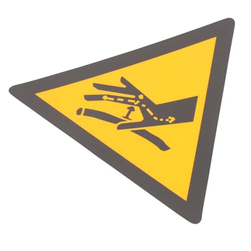 BUGUUYO Caution Hand Safety Warnaufkleber Selbstklebend Langlebig für Maschinen Sicherheitswarnschild für Industrie und Betriebsschutz von BUGUUYO