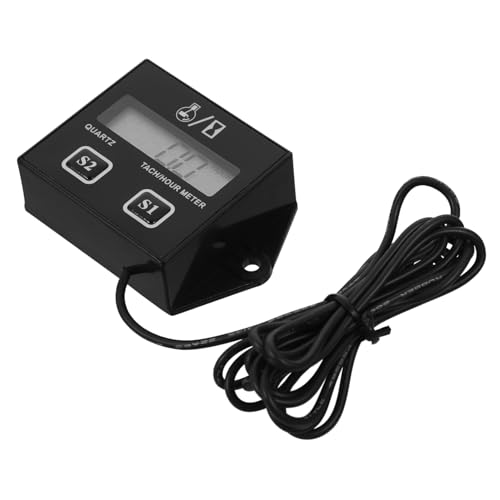BUGUUYO Digitaler Tachometer mit Stundenzähler für Benzinmotoren LCD Anzeige Robust und Zuverlässig Geeignet für Kettensäge Rasenmäher Motorrad Atv und Utv Einsatzzwecke von BUGUUYO