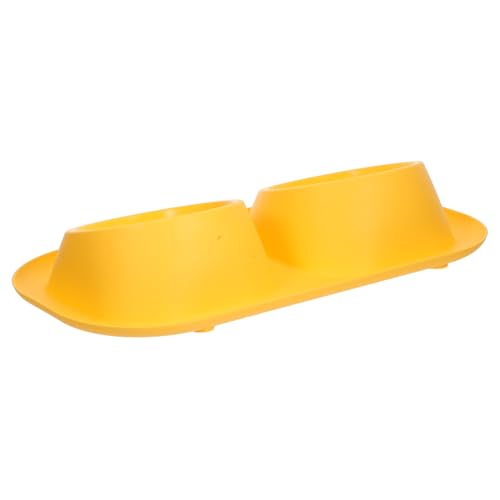 BUGUUYO Doppelter Futternapf für Kleine Haustiere rutschfeste Kunststoff-schüssel für Futter und Wasser Leichter Tragbarer Napf Hygienisch und Robust für Innen Außenbereiche von BUGUUYO