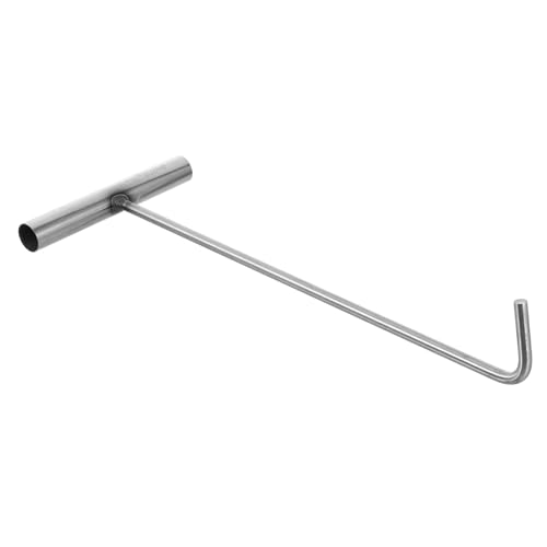 BUGUUYO Edelstahl T förmiger Schachtdeckelhaken Robustes Hebewerkzeug für Gully Kanaldeckel Rolltore Einfache Handhabung Stabil Geschweißt Komfortabler Griff Langlebig und Kraftsparend von BUGUUYO