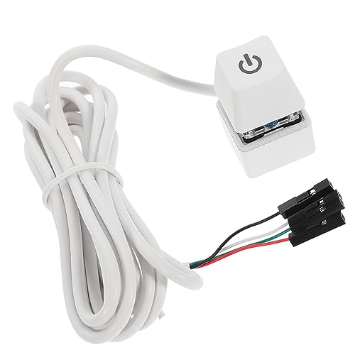 BUGUUYO Pc-netzschalter - Weiße Abdeckung Für Die Stromversorgung Des Computers - Einfache Bedienung Zum Ein- Und Ausschalten Mit Kabel BUGUUYO Pc-netzschalter - Weiße Abdeckung Für Die Stromversorgung Des Computers - Einfache Bedienung Zum Ein- Und Ausschalten Mit Kabel von BUGUUYO