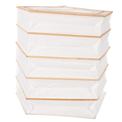 BUGUUYO Faltbarer Papier Lampenschirm Pentagramm Form Weiß Deckenleuchte Dekorativer Lampenschirm Für Hotel Restaurant Wohnzimmer von BUGUUYO