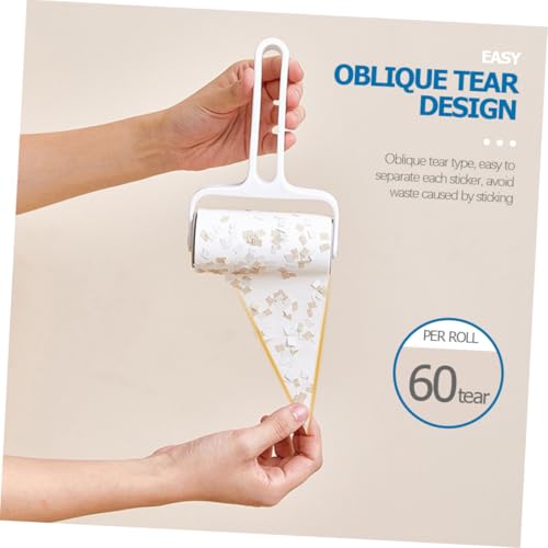 BUGUUYO Fusselroller Ersatzrollen Starker Klebriger Tierhaarentferner für Kleidung und Teppich Leicht Halbdurchsichtiger Schutzdeckel Langlebig und Geruchlos von BUGUUYO