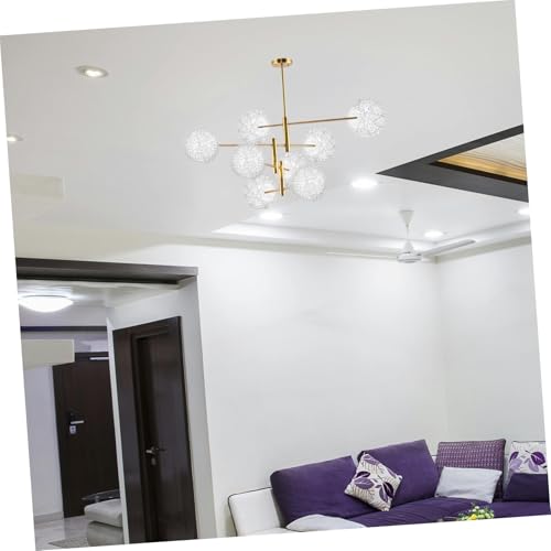 BUGUUYO Glas Lampenschirm Ersatz Ømm Fassung Außen Aluminiumdraht Rundklar Pendelleuchte Abdeckung Modern Transparent für Innenbeleuchtung Wohnraum von BUGUUYO