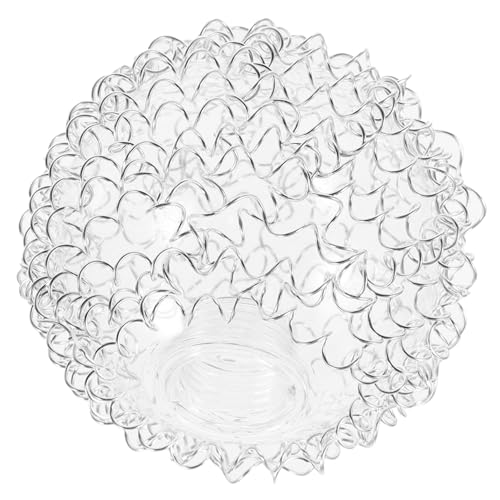 BUGUUYO Glaskugel Lampenschirm Ersatz Schraubsockel Ømm Dekorativer Transparenter Ersatzschirm für Pendelleuchte Robuste Glasabdeckung für Hängelampe und Wandlampe von BUGUUYO