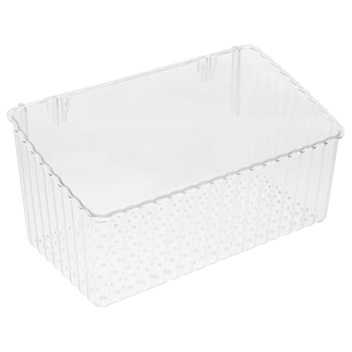 BUGUUYO Großer Transparenter Wand Organizer aus Pet mit Ablauflöchern Langlebiger Küchen Bad aufbewahrungskorb Selbstklebend Platzsparend für Toiletten Duschbereich ohne Bohren von BUGUUYO