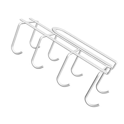 BUGUUYO Haken Tassenhalter ohne Bohren Platzsparendes Unter schrank Regal für Kaffeetassen und Becher Stabile Aufbewahrung mit Glatten Kanten Praktische Hakenleiste für Küche und Haushalt von BUGUUYO