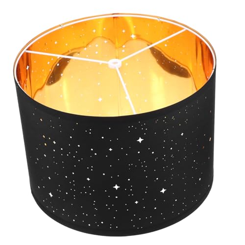 BUGUUYO Halbrunder Stoff-lampenschirm Schwarz Stabile und Kompakte Deckenlampe Abdeckung Einfache Installation Langlebiges Metall-textil-material Dekorative Leuchte für Schlafzimmer von BUGUUYO