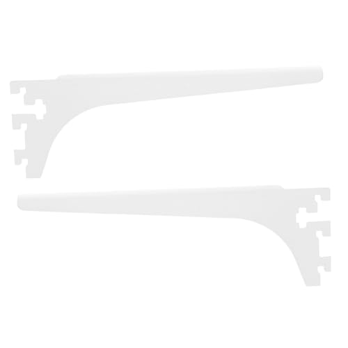 BUGUUYO Hardware Regalbretthalterstreben Regalmontagehalterungen Einzelschienenhalterungen Regal Hardware Zubehör Regalstützhalterungen Stangenstützhalterung Regalständer Weißer Stahl von BUGUUYO