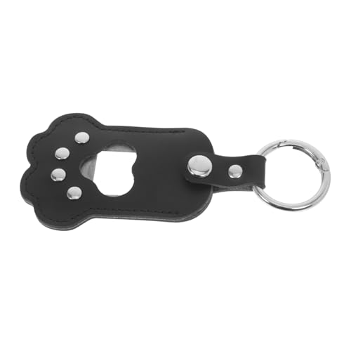 BUGUUYO Haustierhaarspeicherbox Pet Memorial Schmuck Haustierhaarschlüsselring Haustierschlüsselketten - Haustier- Pet Hair Memorial Haustier -urnen -Charme Pu- Schwarz von BUGUUYO