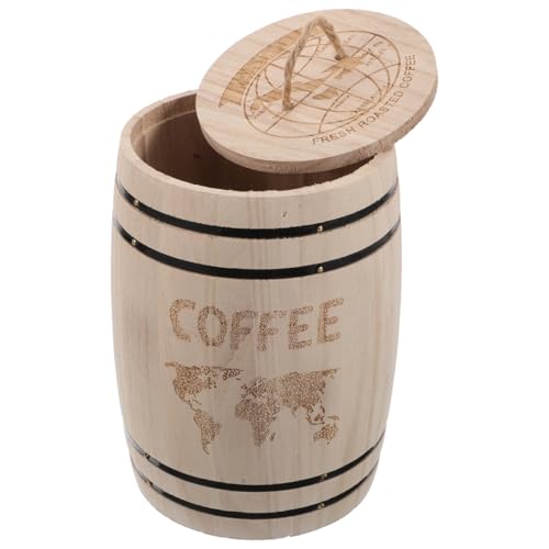 BUGUUYO Holzfass Kaffeebohnen Kaffeedose Aus Holz Utensilienhalter Fassstütze Behälter Für Gemahlenen Kaffee Halter Für Kochutensilien Bauernkaffeedose Kaffeedose Aus Keramik Beige BUGUUYO Holzfass Kaffeebohnen Kaffeedose Aus Holz Utensilienhalter Fassstütze Behälter Für Gemahlenen Kaffee Halter Für Kochutensilien Bauernkaffeedose Kaffeedose Aus Keramik Beige von BUGUUYO