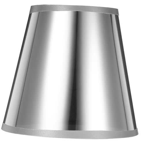 BUGUUYO Kleiner Lampenschirm aus Kunststoff Vielseitig für Stehlampe Tischlampe Wandleuchte Praktischer Lampenschirm als Ersatz Modernes Schlichtes Design Silber von BUGUUYO