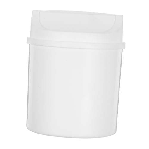 BUGUUYO Kleiner Mini Mülleimer mit Drehbarem Deckel Kompakter Kunststoff Tischabfallbehälter für Schreibtisch Büro Badezimmer und Zuhause Tragbarer Desktop Müllbehälter von BUGUUYO