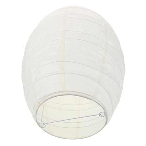 BUGUUYO Kronleuchter Schatten Lampenschirm aus weißem Papier Faltlampenschirm Lampenschirm aus Papier hängend Laterne weißes Laternenpapier faltbare Laterne Metall Beige von BUGUUYO
