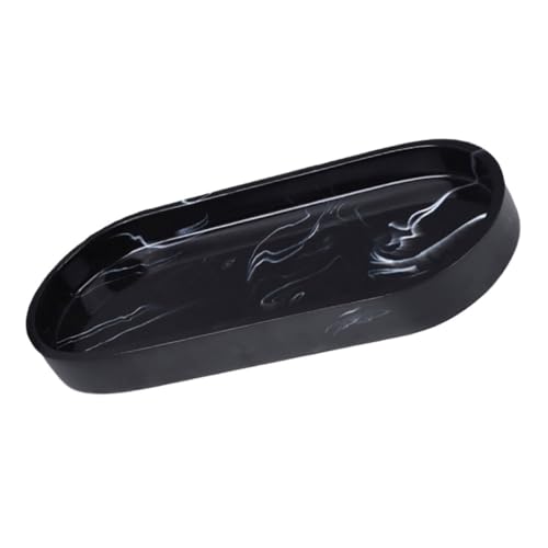 BUGUUYO Marmoroptik Resin Ablage Dekoratives Vanity Tablett Vielseitig als Schmuck- Schlüssel Waschtisch-Organizer Platzsparend Leicht zu Reinigen Modernes Badezimmer Accessoire von BUGUUYO