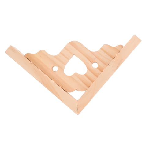 BUGUUYO Massive Holz wandhalterung Dreieckiger Regalwinkel Herzform Robuste Regalstütze für Schlafzimmer und Wohnzimmer Stabile Montagehalterung für Schwebende Holzregale von BUGUUYO