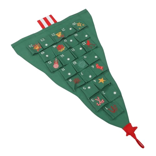BUGUUYO Merry Christmas Advent Kalender Grüner Weihnachtsbaum Tür Wand Hängende Dekoration Wiederverwendbar Für Festlicher Countdown Zur Weihnachtszeit BUGUUYO Merry Christmas Advent Kalender Grüner Weihnachtsbaum Tür Wand Hängende Dekoration Wiederverwendbar Für Festlicher Countdown Zur Weihnachtszeit von BUGUUYO
